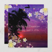 PixDezines hula Traum/Plumeria/Strand/tropisch Einladung (Vorne/Hinten)