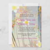 PixDezines hula Traum/Plumeria/Strand/tropisch Einladung (Rückseite)