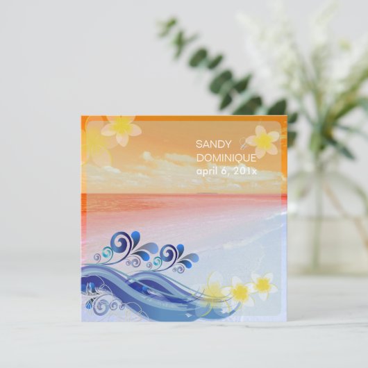 PixDezines hulawaves/strand/dynamik design Einladung (Stehend Vorderseite)