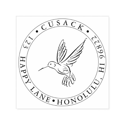 PixDezines Hummingbird, Kalligraphie Permastempel (Design)