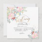 PixDezines Hütte Wasserfarben Blume Weihnachten Einladung (Vorderseite)