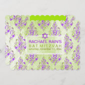 PixDezines-Imitat-Folie/Tunis-Damast-Fledermaus Mi Einladung (Vorne/Hinten)