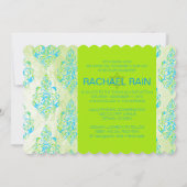 PixDezines-Imitat-Folie/Tunis-Damast-Mitzvah Einladung (Rückseite)