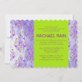 PixDezines-Imitat-Folie/Tunis-Damast-Mitzvah Einladung (Rückseite)