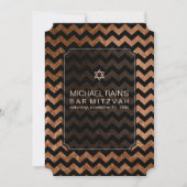 PixDezines Imitat Folie/Zickzack Bar mitzvah Einladung (Vorderseite)