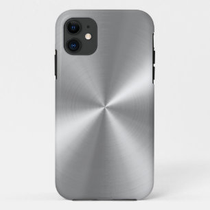 PixDezines Imitat gebürstetes Aluminium iPhone 11 Hülle