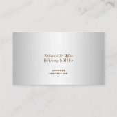 PixDezines Imitat Gold+Silber/DIY Schriftart+Farbe Visitenkarte (Rückseite)