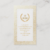 PixDezines Imitat Goldpunkte/Weizenschaden Visitenkarte (Rückseite)