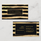 PixDezines Imitat Goldstreifen Visitenkarte (Vorne/Hinten)