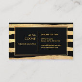 PixDezines Imitat Goldstreifen Visitenkarte (Rückseite)