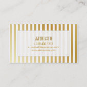 PixDezines Imitat Goldstreifen Visitenkarte (Rückseite)