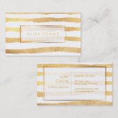 PixDezines Imitat Goldstreifen Visitenkarte (Vorne/Hinten)