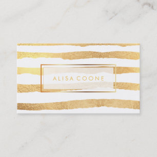 PixDezines Imitat-Goldstreifen Visitenkarte