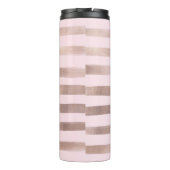 PixDezines Imitat Metallic/Rose Gold Streifen Thermosbecher (Rückseite)