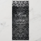 PixDezines Imitat Silber/DIY Hintergrund/Zitrone Menükarte (Rückseite)