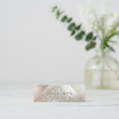 PixDezines Imitat Silberplatten Mini Visitenkarte (Stehend Vorderseite)