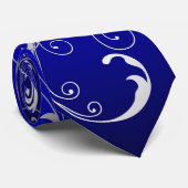 PixDezines Imitat Silver Vine Wirbel| DIREKT Text  Krawatte (Gerollt)