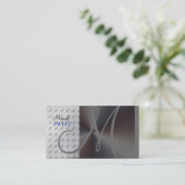 PixDezines Imitat Stahlblech/Schriftart Visitenkarte (Stehend Vorderseite)