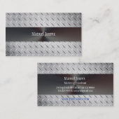 PixDezines Imitat Stahlblech/Schriftart Visitenkarte (Vorne/Hinten)