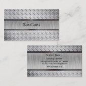 PixDezines Imitat Stahlblech/Schriftart Visitenkarte (Vorne/Hinten)