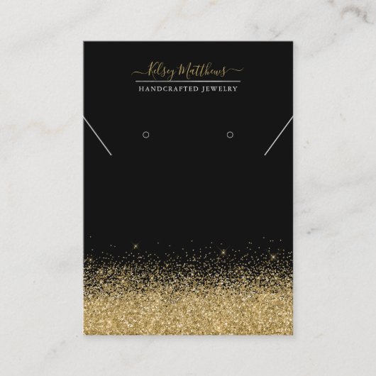 PixDezines Imitate Glitzer, Gold Business Card Visitenkarte (Vorderseite)
