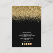 PixDezines Imitate Glitzer, Gold Business Card Visitenkarte (Rückseite)