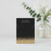 PixDezines Imitate Glitzer, Gold Business Card Visitenkarte (Stehend Vorderseite)