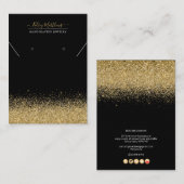 PixDezines Imitate Glitzer, Gold Business Card Visitenkarte (Vorne/Hinten)