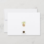 PixDezines Imitate Gold Ananas|Brushscript Schrift Save The Date (Rückseite)