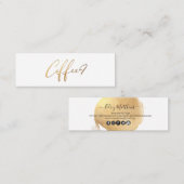 PixDezines Imitate Gold Coffee Date Cards Mini Visitenkarte (Vorne/Hinten)