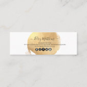 PixDezines Imitate Gold Coffee Date Cards Mini Visitenkarte (Rückseite)