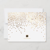 PixDezines Imitate Gold Confetti/Herz/Rett Datum Save The Date (Rückseite)