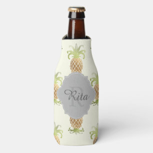 PixDezines Imitate Gold Foil Ananas Muster Flaschenkühler