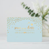 PixDezines Imitate Gold Herz/Rett Datum/Farbgebung Save The Date (Stehend Vorderseite)