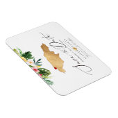 PixDezines Imitate Gold Jamaica Karte Magnet (Rechte Seite)