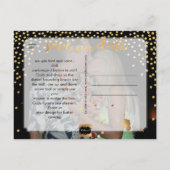 PixDezines Imitate Gold/Konfetti/rett Datum/DIY-Fa Ankündigungspostkarte (Rückseite)