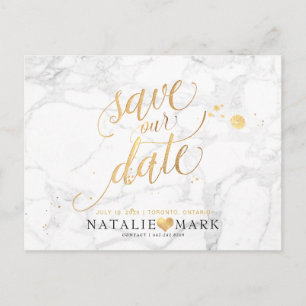 PixDezines Imitate Gold/Marmor/Rett Postkarte