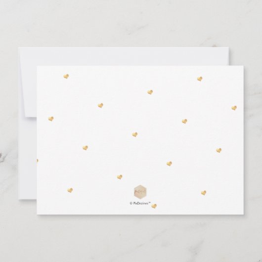 PixDezines Imitate Gold Modernes Pinselskript Save The Date (Rückseite)