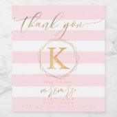 PixDezines Imitate Gold Monogram A-Z, New Mr. Mrs. Weinetikett (Einzelnes Label)