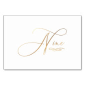 PixDezines Imitate Gold Romantische Kalligraphie N Tischnummer (Rückseite)