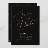 PixDezines Imitate Gold Save the Date Einladung (Vorne/Hinten)