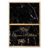 PixDezines-Imitate Gold-Schwarz-Marmor+Weiß/Tischk Tischnummer (Vorderseite)