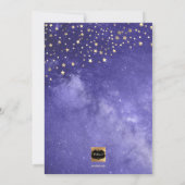 PixDezines Imitate Gold+Silber, über dem Mond Einladung (Rückseite)