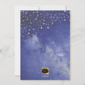 PixDezines Imitate Gold+Silber, über dem Mond Einladung (Rückseite)