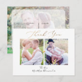 PixDezines Imitate Gold Vielen Dank/Luxe Kalligrap Postkarte (Vorne/Hinten)