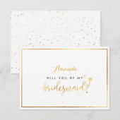 PixDezines Imitate Gold werden Sie meine Bridesmai Einladung (Vorne/Hinten)