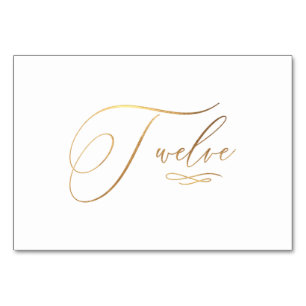 PixDezines Imitate Goldene Romantische Kalligraphi Tischnummer