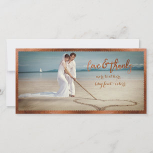 PixDezines Imitate Kupferrahmen/vielen Dank Foto Dankeskarte