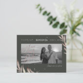 PixDezines Imitate Rose Gold Foliage Rettete unser Postkarte (Stehend Vorderseite)