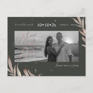 PixDezines Imitate Rose Gold Foliage Rettete unser Postkarte
